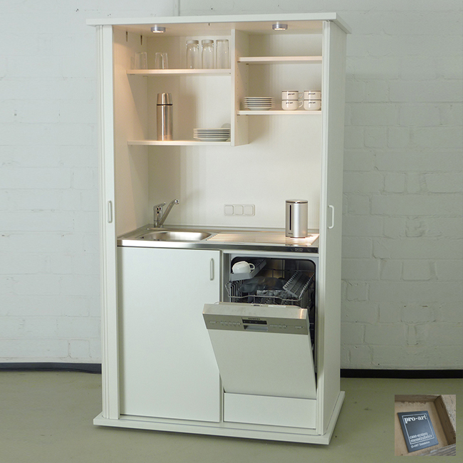Rolldoor_pro-art_Singlekueche_exclusiv-650 Pro-Art Rolldoor Küchenschrank mit 45er Siemens Geschirrspüler 194 x 114 x 72 cm H/B/T