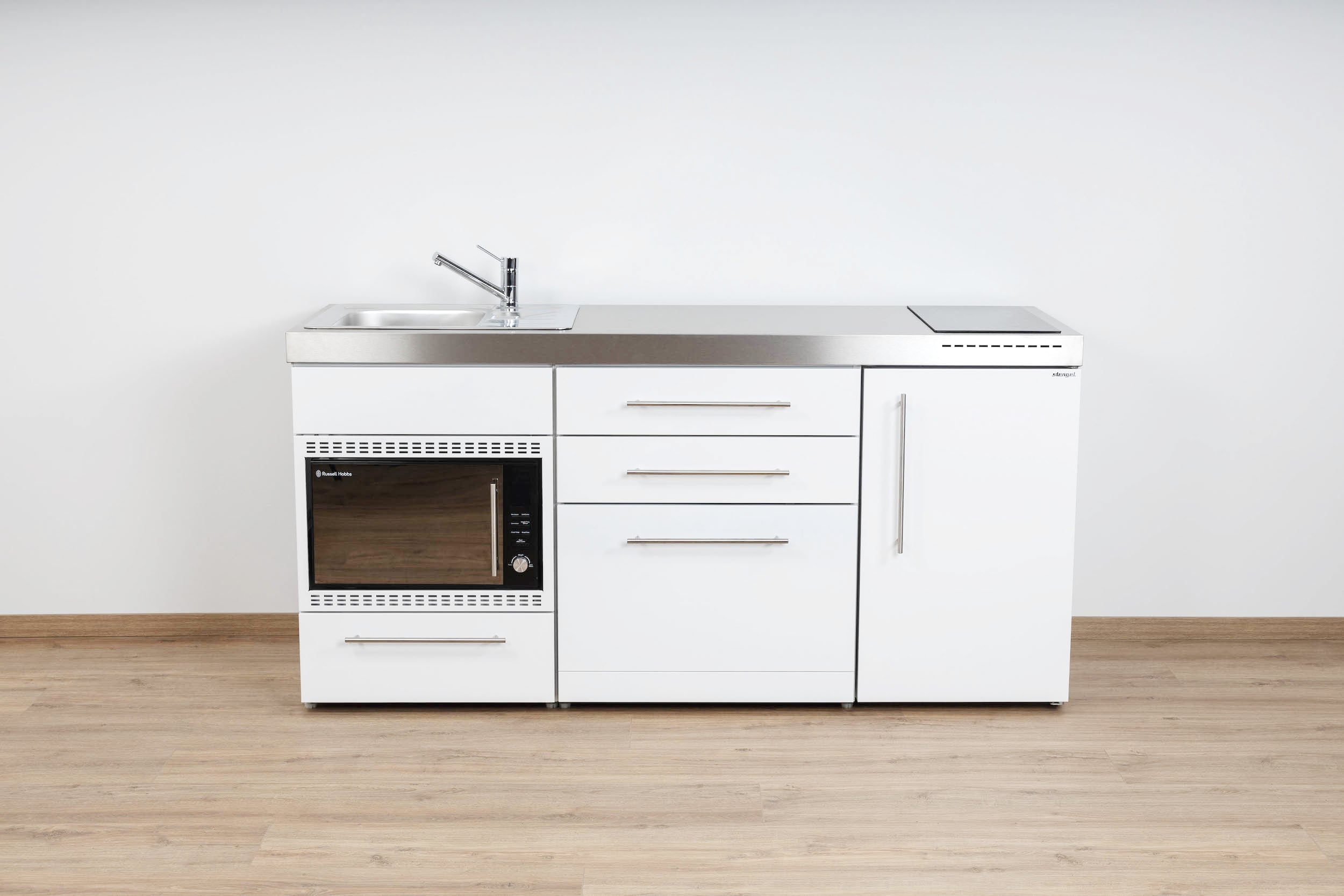 MPGSMOS180-Weiss Miniküche Premiumline MPGSMOS 180 - Mit Geschirrspüler & Mikrowellenofen 30l