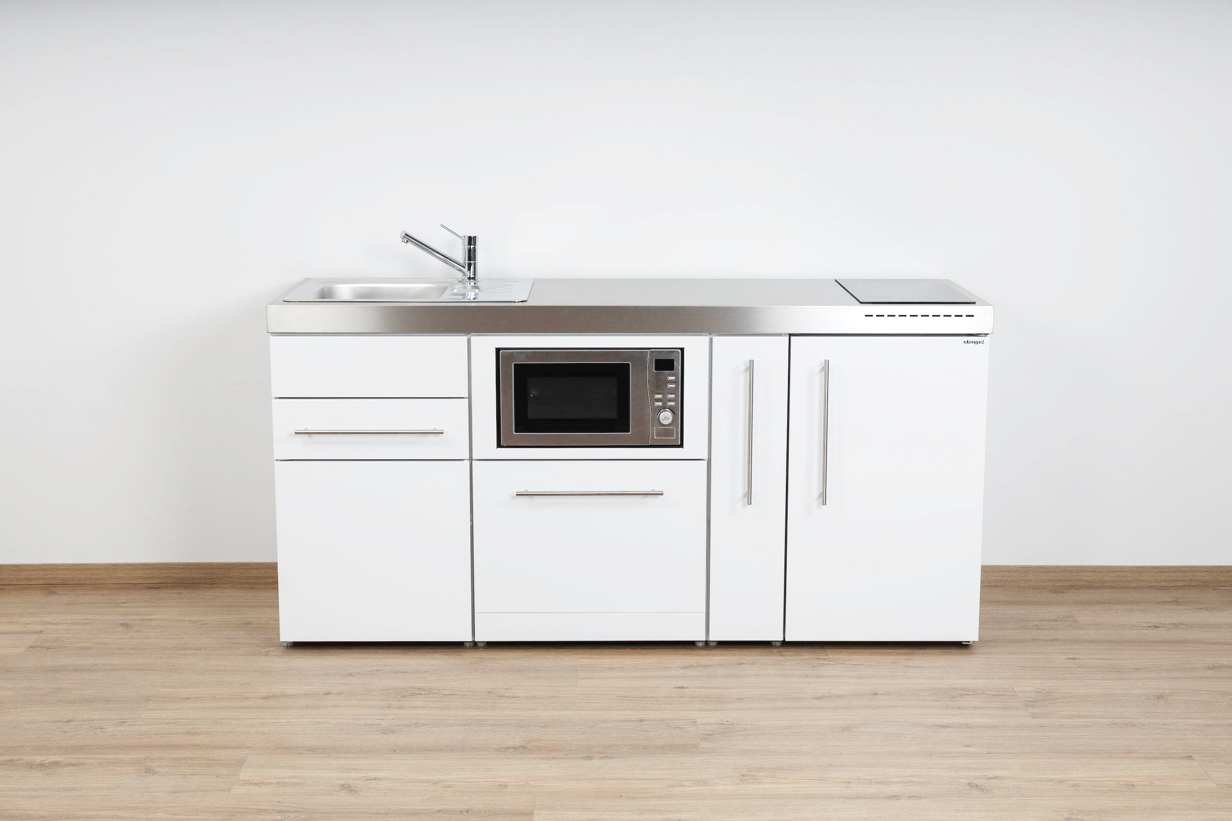 MPGSM180A-Weiss Miniküche Premiumline MPGSM 180 A - Mit Geschirrspüler & Microwelle