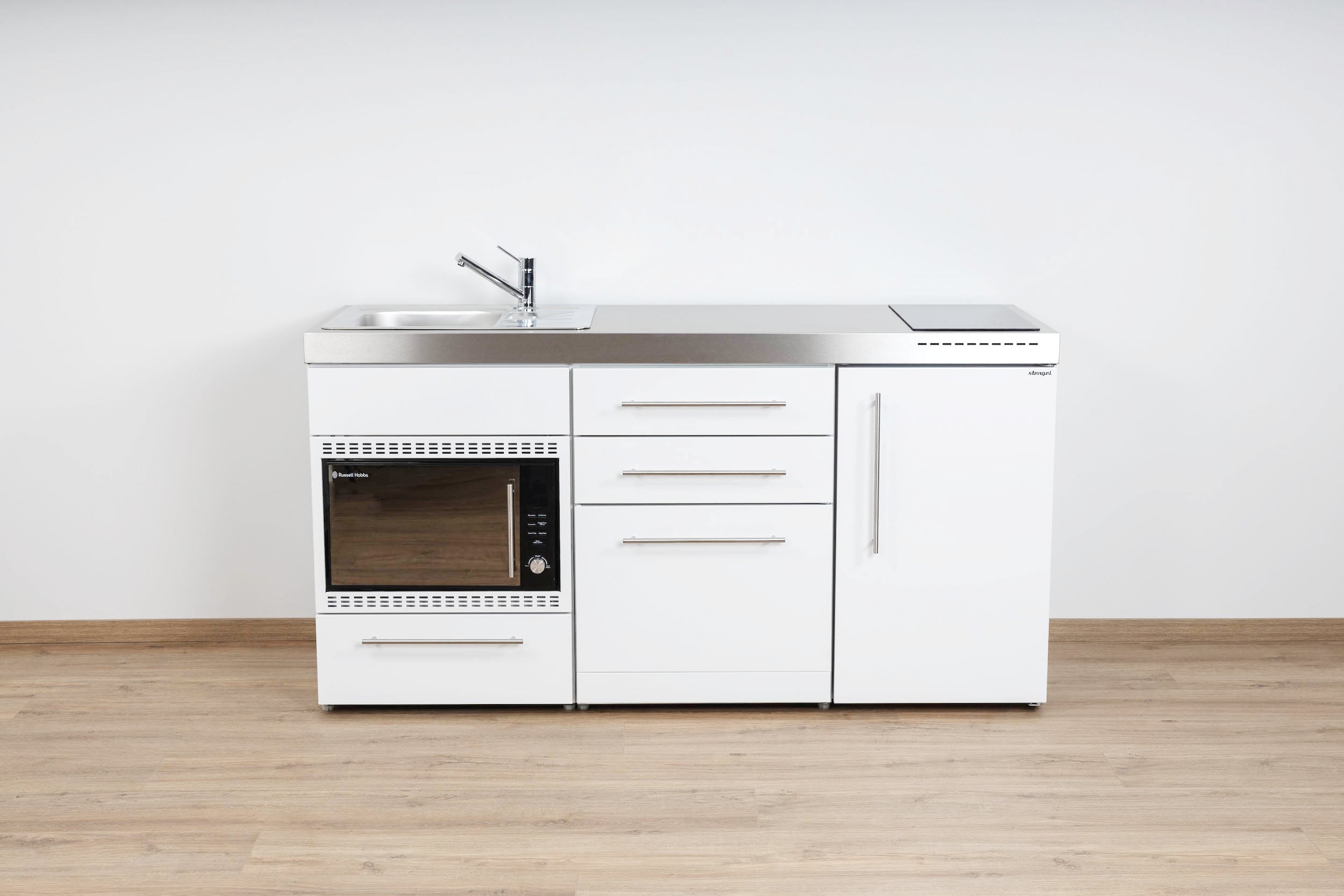MPGSMOS170-Weiss Miniküche Premiumline MPGSMOS 170 - Mit Geschirrspüler, Mikrowelle & Backofen